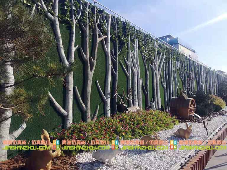 西單假樹浮雕墻這樣漂亮是哪家公司制作的是網紅墻嗎